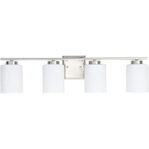 Kingbrite 4 bombillas E26 baño vanidad luminaria níquel_1