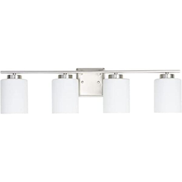 Kingbrite 4 bombillas E26 baño vanidad luminaria níquel_1