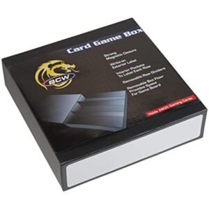 Caja de cartas de juego de 3 filas color negro con blanco_1
