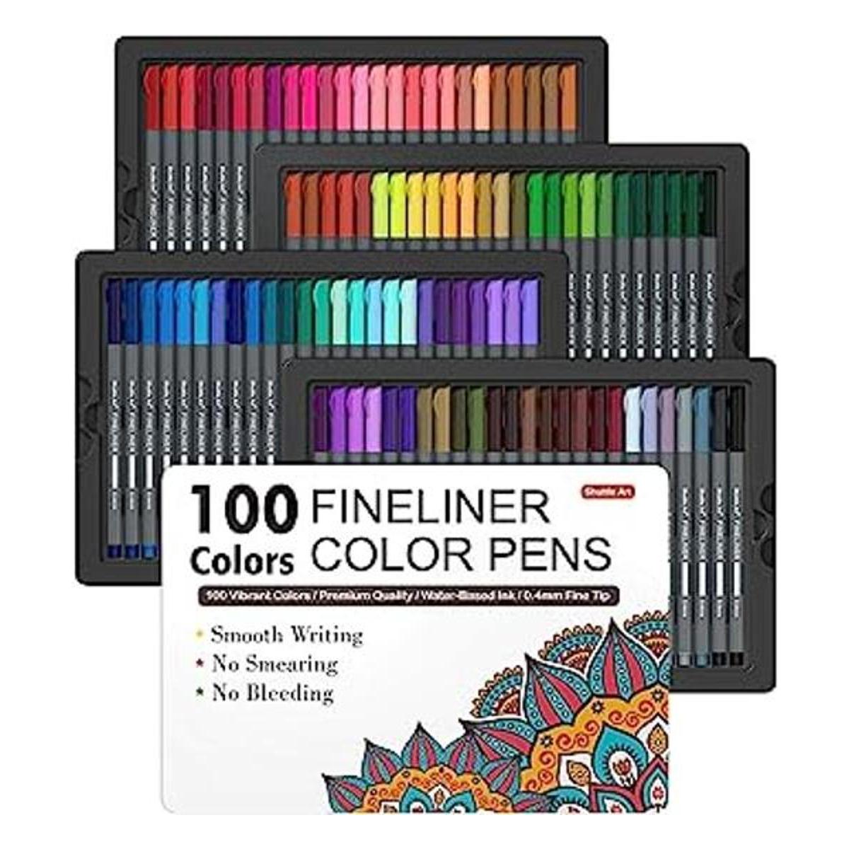 Rotuladores de punta fina Shuttle Art 100 colores 0.02
