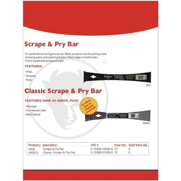 Red Devil 4050CL Barra clásica para raspar y palanca_2