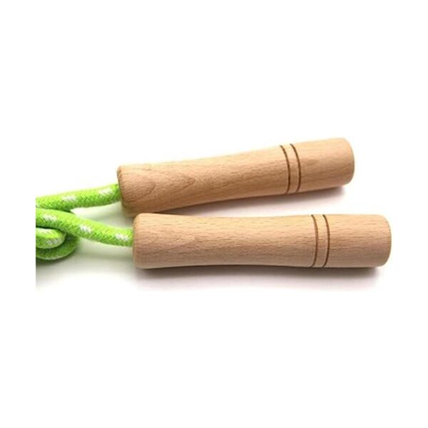 Cuerda de saltar de algodón para niños mango de madera