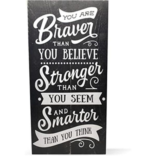 Letrero de pared de madera con texto en inglés You are_1