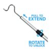 Richards Homewares Shepherds Poste de aluminio con gancho_3