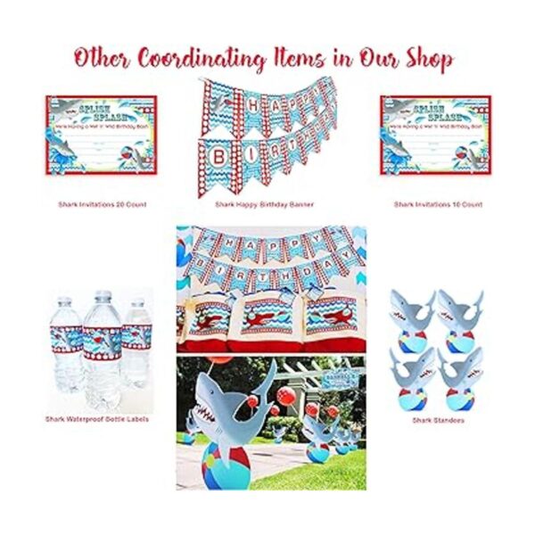 Shark Party Invitaciones grandes 20 invitaciones 20_2