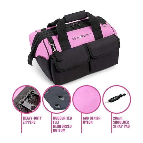 Pink Power Bolsa de herramientas rosa para mujer bolsa de_4