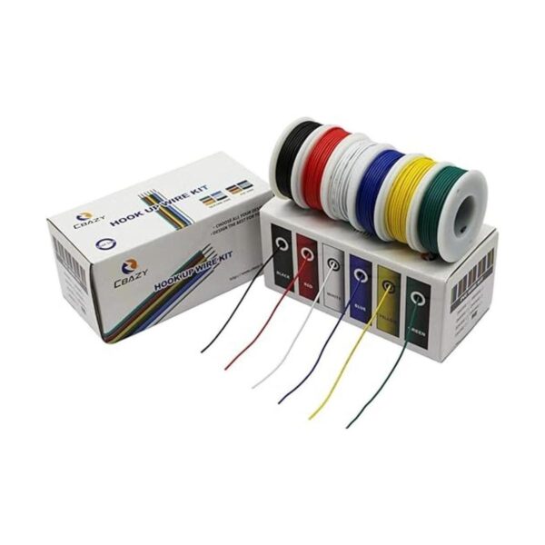 CBAZY Hook up Stranded Wire Kit 20 Gauge 6 colores 19.6