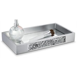 Creative Scents Bandeja de baño de mosaico plateado_1