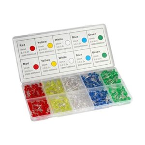 DiCUNO 450 unidades 5 colores x 90 unidades 5 mm LED_1