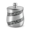 Creative Scents Soporte de mosaico plateado Qtip Tarro