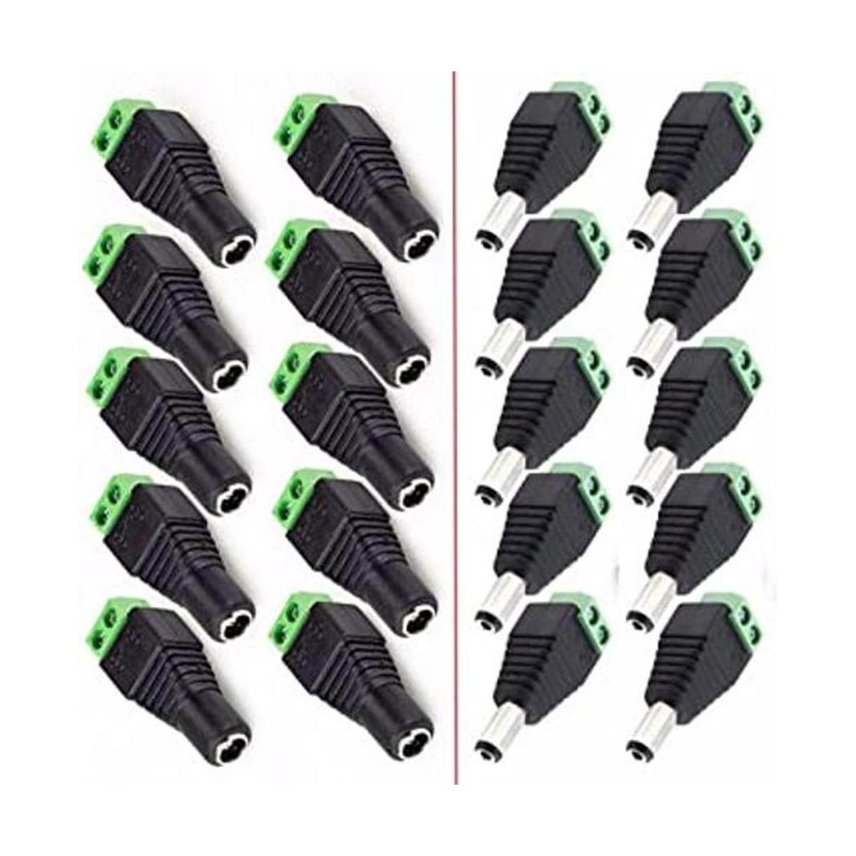 HiLetgo 10Pair macho hembra 0.217 x 0.083 in DC enchufe de