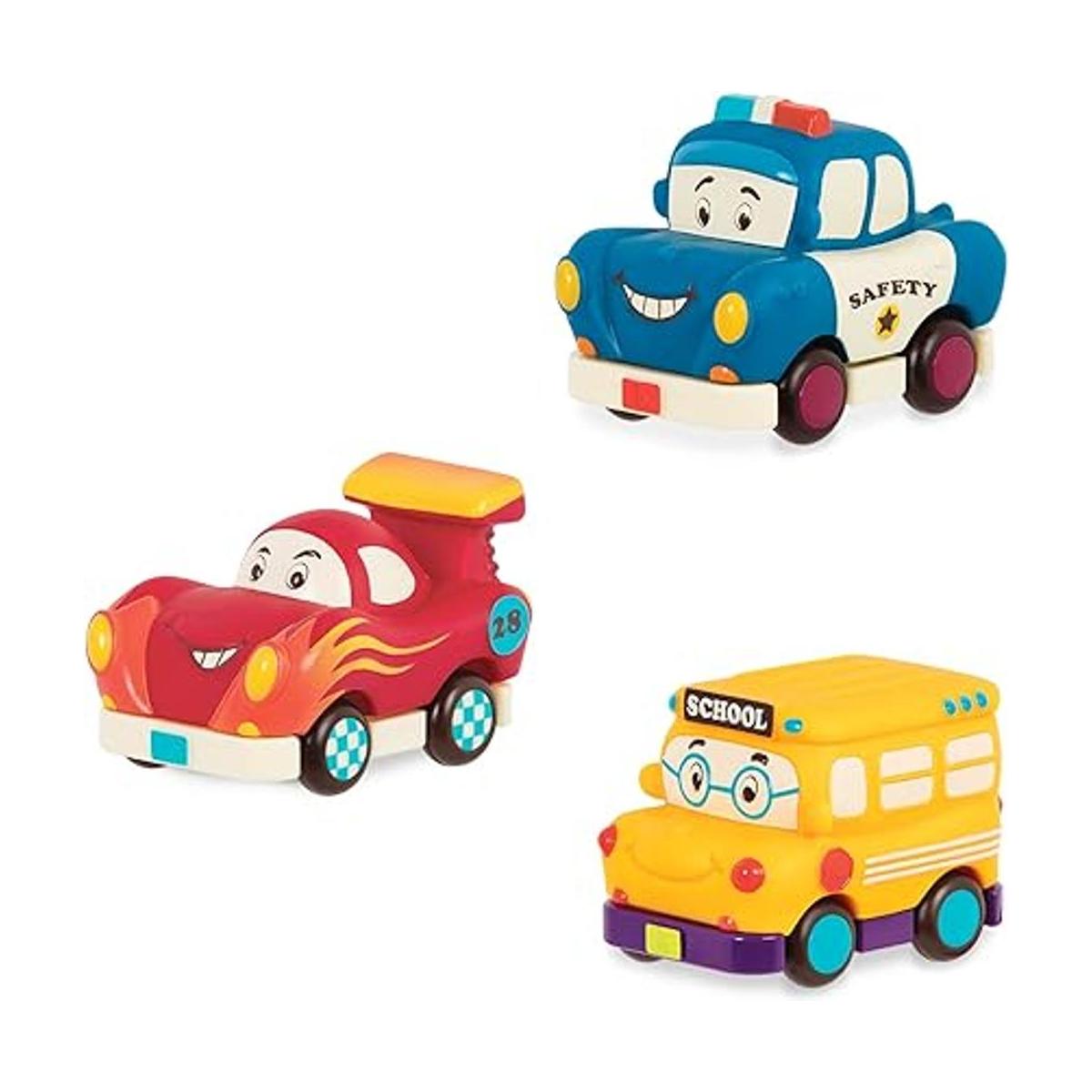 B. toys by Battat Mini juego de vehículos de tracción