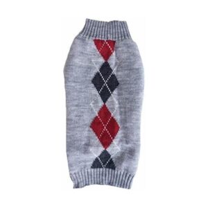 Argyle Knit Pet Sweaters Clothes for Pets_1