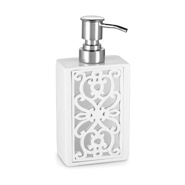 Creative Scents Dispensador de jabón blanco para baño_1