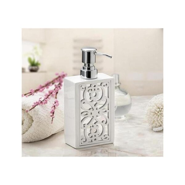 Creative Scents Dispensador de jabón blanco para baño_2