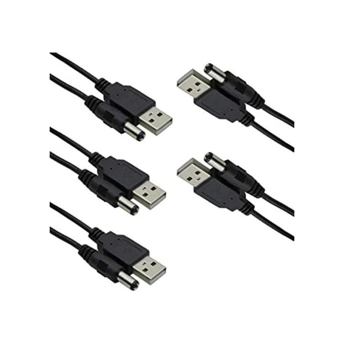 HiLetgo 5 unidades USB 2.0 A macho a CC 0.217x0.083 in 5