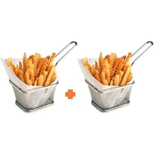 Cesta de acero inoxidable mini papas fritas de acero