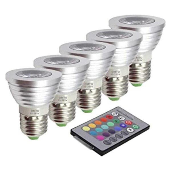 OMTO E26E27 3 W RGB cambio de color proyector con control