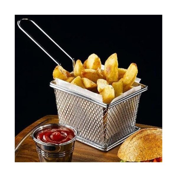Cesta de acero inoxidable mini papas fritas de acero