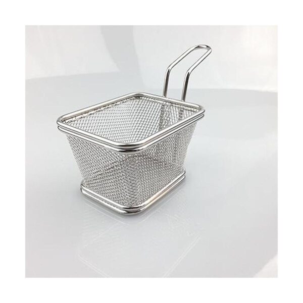 Cesta de acero inoxidable mini papas fritas de acero