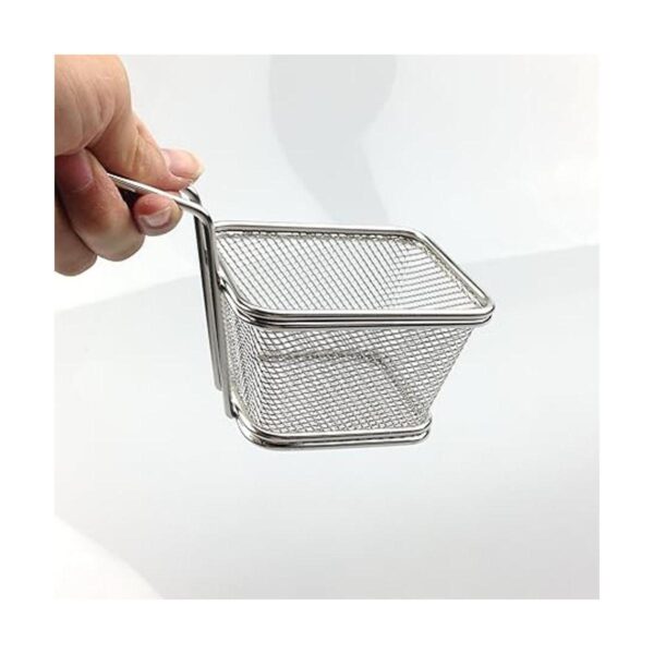 Cesta de acero inoxidable mini papas fritas de acero