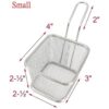 Cesta de acero inoxidable mini papas fritas de acero
