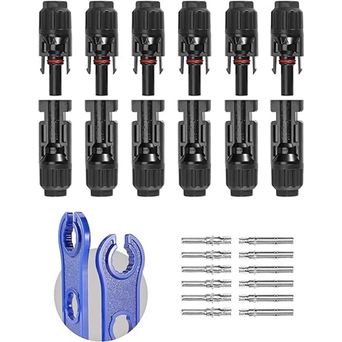 BougeRV 12 conectores solares con llaves inglesas