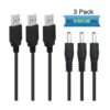 SCOVEE Cable de alimentación USB a CC de 0.138 in x 0.053_5