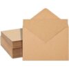 Paquete de 50 postales de papel kraft A7 con sobres_1