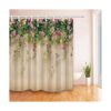 JAWO Cortinas de ducha florales de romero 3D con mariposa_2