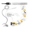 Skymore 24 luces LED USB para libros lámpara de_3