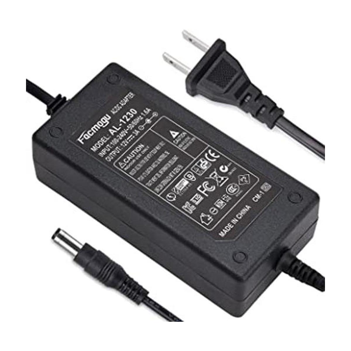 Facmogu Adaptador de corriente CC de 12 V 3 A