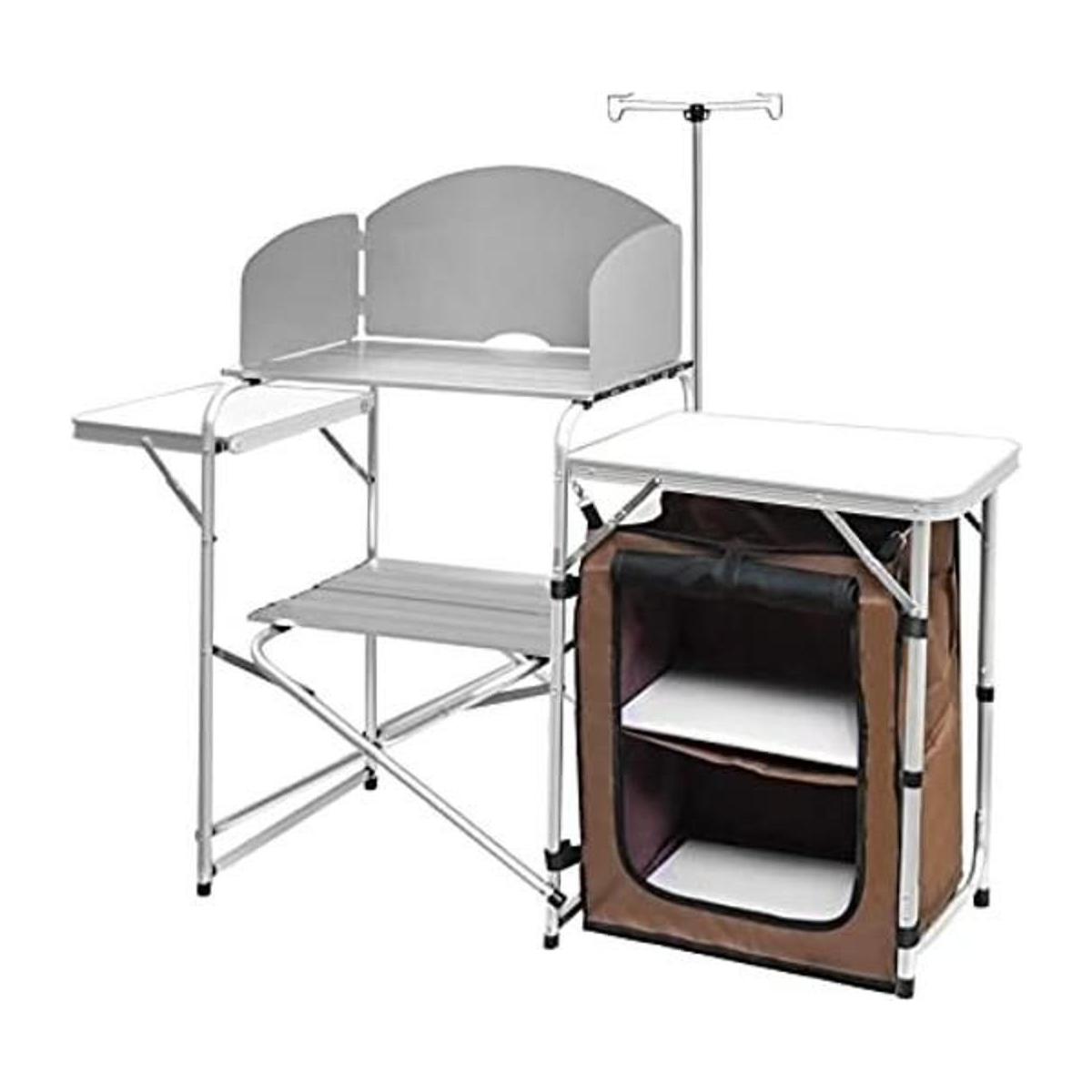 CampLand Mesa de cocina plegable portátil para exteriores