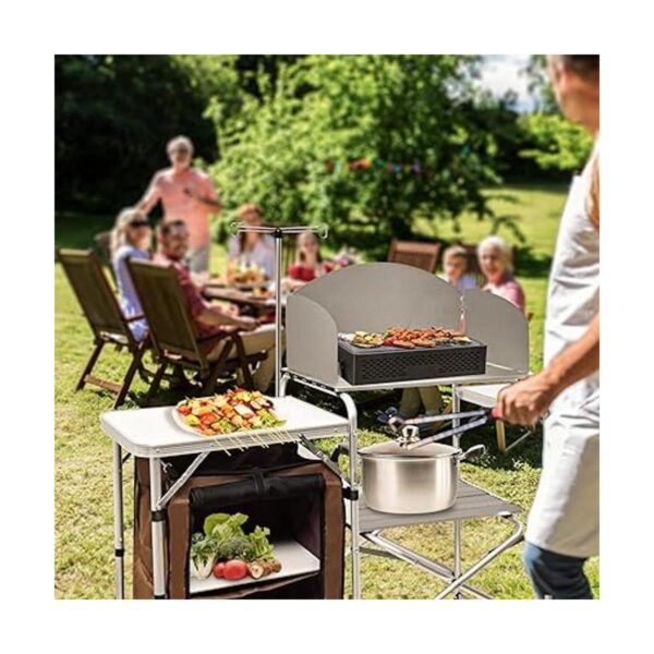 CampLand Mesa de cocina plegable portátil para exteriores