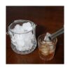 Lilys Home Cubo de hielo de vidrio con mango y pinzas SS