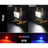 Lanfu Focos de luz de trabajo portátiles de 15 W y 24 LED