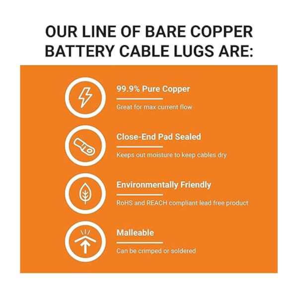 SELTERM Terminal para cable 2 AWG y perno de 516 de_5