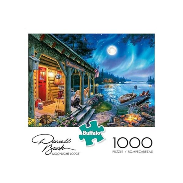 Buffalo Games Darrell Bush Moonlight Lodge Rompecabezas_2