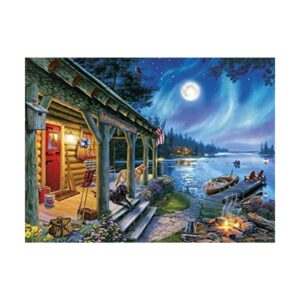 Buffalo Games Darrell Bush Moonlight Lodge Rompecabezas_1