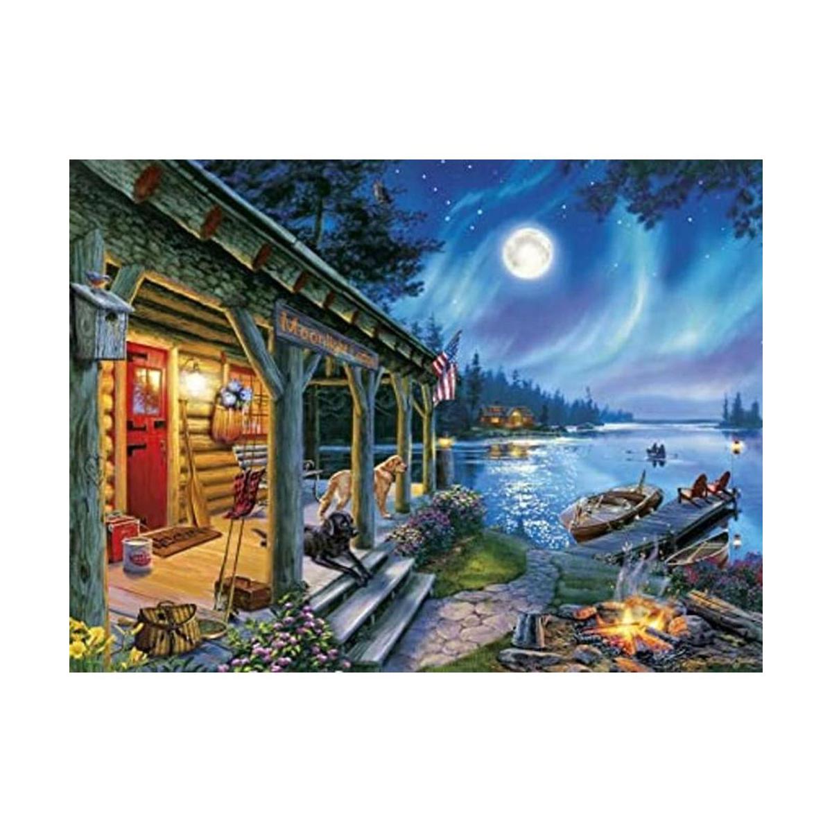Buffalo Games Darrell Bush Moonlight Lodge Rompecabezas