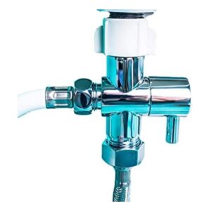 GenieBidet Adaptador híbrido LEAKSTOP de latón cromado de_1