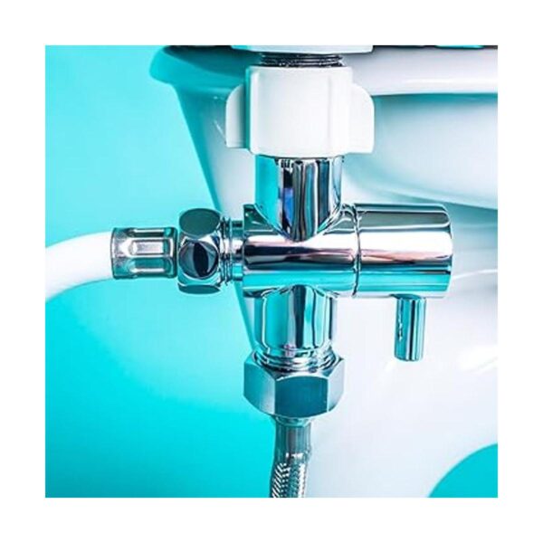 GenieBidet Adaptador híbrido LEAKSTOP de latón cromado de_2