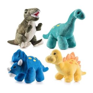 Prextex dinosaurios de peluche de gran calidad 4 unidades_1