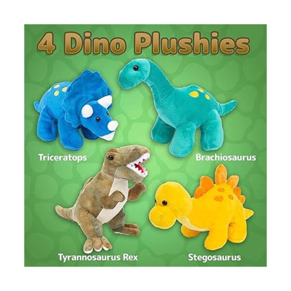 Prextex dinosaurios de peluche de gran calidad 4 unidades_2