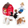 Prextex Casa de granja de felpa con caballos de felpa_1
