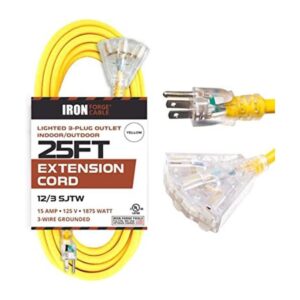 Cable de extensión iluminado con 3 salidas de alimentación_1