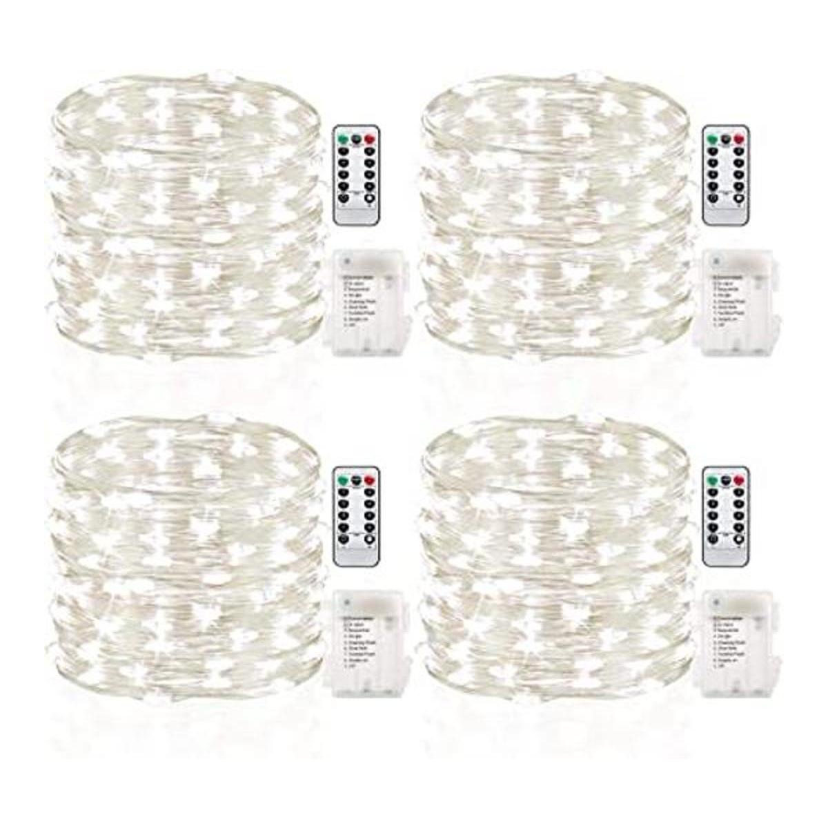 Conjunto de 4 luces de guirnalda Gdealer funciona con