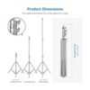 NEEWER Soporte de luz de acero inoxidable de 79_5