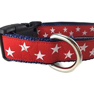 American perro collar caninedesign estrellas rojo_1