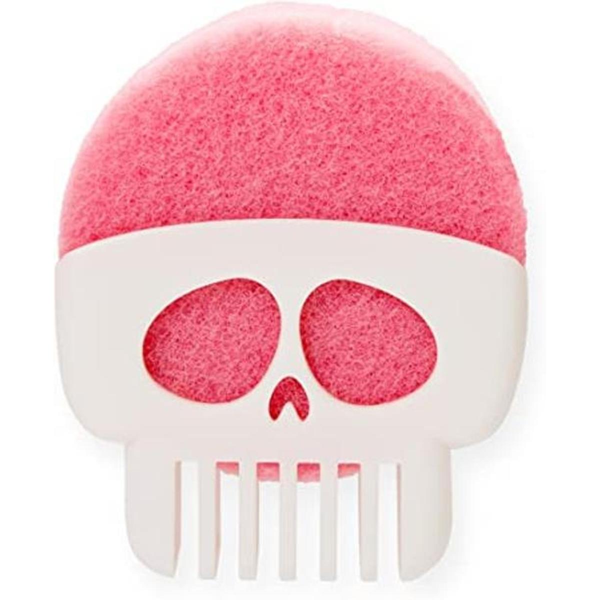 Peleg Design Soporte de esponja de calavera blanca para